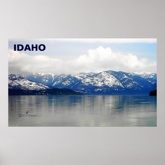 Bergen van het meer poster (Voorkant)