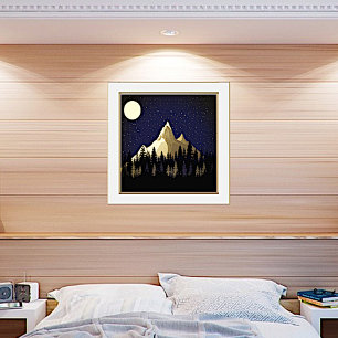 Bergen van het moonlight folie afdrukken