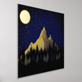 Bergen van het moonlight folie afdrukken (Laagn)