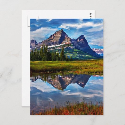 Bergen van het Nationaal Park Glacier Briefkaart (Voorkant / Achterkant)