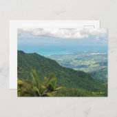 bergen van luquillo over de kust van puerto - rico briefkaart (Voorkant / Achterkant)