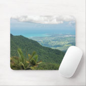 bergen van luquillo over de kust van puerto - rico muismat (Met muis)