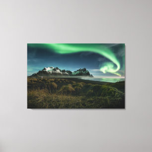 Bergen Vestrahorngebergte in IJsland Canvas Afdruk