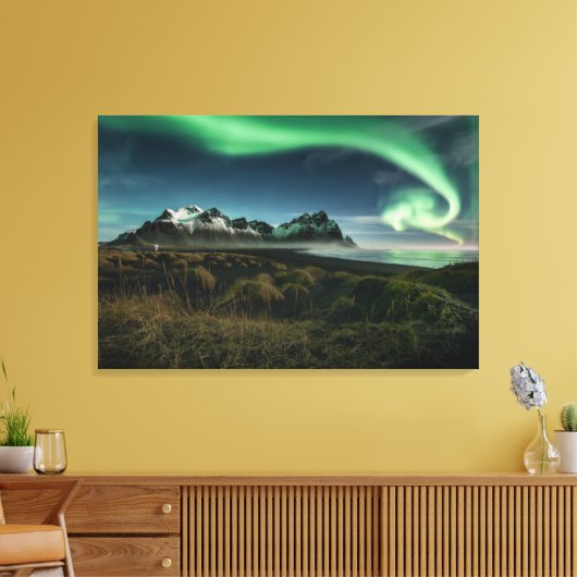 Bergen | Vestrahorngebergte in IJsland Canvas Afdruk (Insitu (Woonkamer))