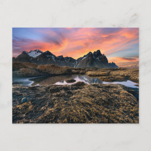 Bergen   Vesturhorn Mountain IJsland Briefkaart