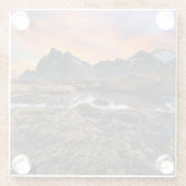 Bergen | Vesturhorn Mountain IJsland Glazen Onderzetter (Achterkant)