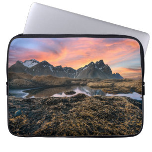 Bergen Vesturhorn Mountain IJsland Laptop Sleeve