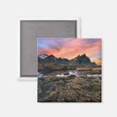 Bergen | Vesturhorn Mountain IJsland Magneet (Voorkant / Achterkant)