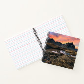 Bergen | Vesturhorn Mountain IJsland Notitieboek (Binnen)