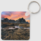 Bergen | Vesturhorn Mountain IJsland Sleutelhanger (Achterkant)