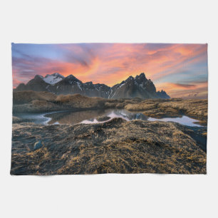 Bergen Vesturhorn Mountain IJsland Theedoek