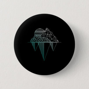 Bergen Vintage Wandelen Kamperen Trekking Klimmen Ronde Button 5,7 Cm
