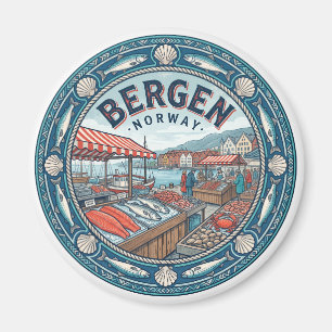 Bergen Vischmarkt Haven Stalletjes Noorwegen Reize Magneet