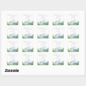 Bergen - voor de bibliotheek van vierkante sticker (Vel)