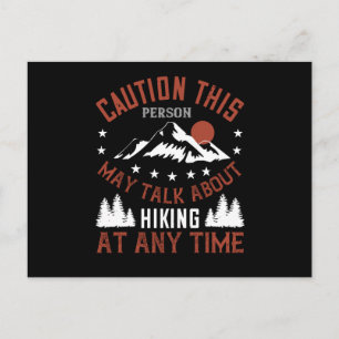 Bergen - Waarschuwing Deze Persoon Praat Over Wand Briefkaart