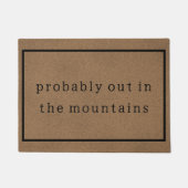 Bergen Wandelen Grappige Natuur Custom Bruin Trend Deurmat (Voorkant)