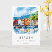Bergen Watercolor 1 Kaart (Gele Bloem)