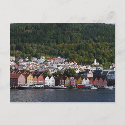 Bergen Waterfront, Noorwegen Briefkaart (Voorkant)