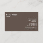 Bergen - White en Brown 5e4e44 Visitekaartje (Achterkant)