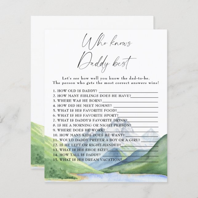 Bergen - Wie kent papa beste spel (Voorkant / Achterkant)