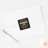 Bergen - Wilderness Explorer Outdoor Adventure Vierkante Sticker (Envelop)
