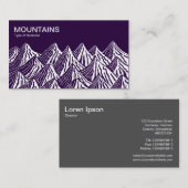 Bergen - Wit en diep Paars 25003a Visitekaartje (Voorkant / Achterkant)