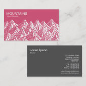 Bergen - Wit en Diep Roze Visitekaartje (Voorkant / Achterkant)