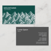 Bergen - wit en groen 004840 visitekaartje (Voorkant / Achterkant)