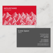 Bergen - wit en rood visitekaartje (Voorkant / Achterkant)