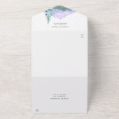 Bergen woestijn Rustic Wedding All In One Uitnodiging (Buitenkant)