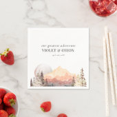 Bergen woestijn Rustic Wedding Servet (Insitu)