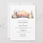 Bergen woestijn Rustic Wedding Uitnodiging (Voorkant)