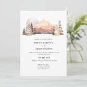 Bergen woestijn Rustic Wedding Uitnodiging (Staand voorkant)