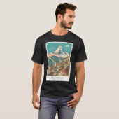 Bergen - Zermatt - Retro Matterhorn Poster - MI T-shirt (Voorkant volledig)