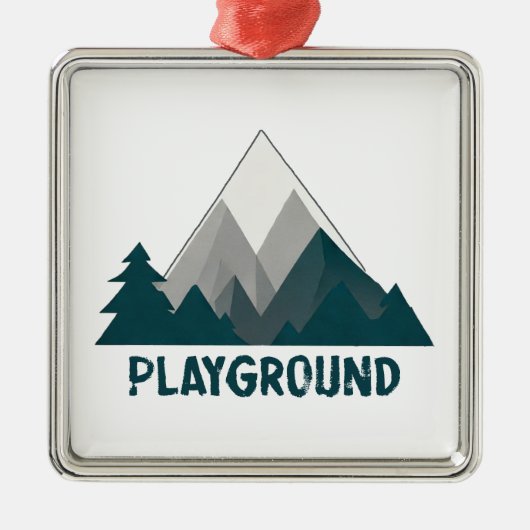 Bergen zijn mijn speelplaats metalen ornament (Voorkant)