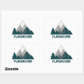 Bergen zijn mijn speelplaats rechthoekige sticker (Vel)