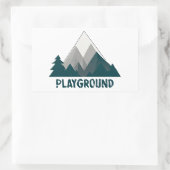 Bergen zijn mijn speelplaats rechthoekige sticker (Tas)