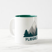 Bergen zijn mijn speelplaats tweekleurige koffiemok (Voorkant links)