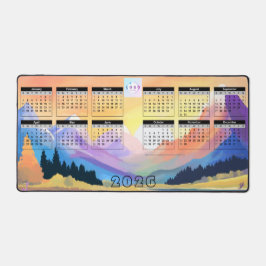 Bergen zonsondergang - 2026 bedrijfskalender bureaumat