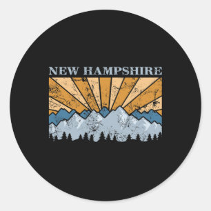 Bergen Zonsopgang New Hampshire Wandelen Kamperen Ronde Sticker