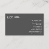 Bergen - Zwart met Amber Visitekaartje (Achterkant)