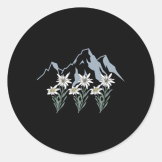 Bergen Zwitserland Alpen Edelweiss Basket Ale Fl Ronde Sticker