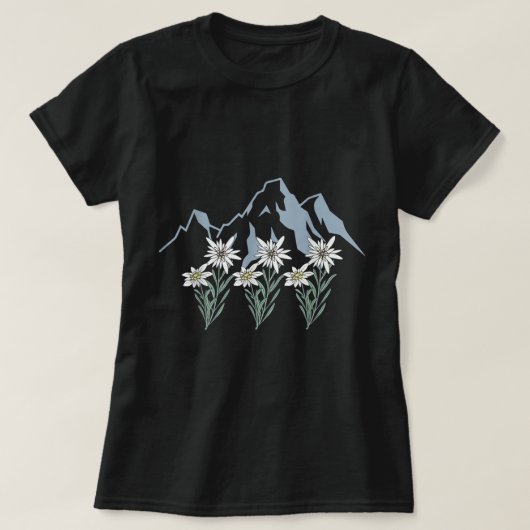 Bergen Zwitserland Alps Edelweiss mand alpine T-shirt (Design voorkant)