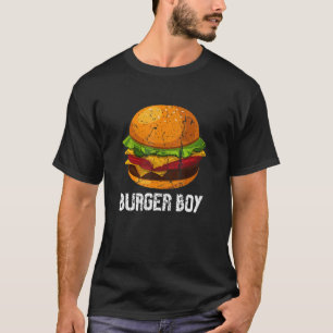 Bergende Burger Boy Hamburger Fast Food Burgers T-shirt