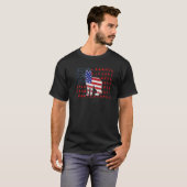 Berger Blanc Suisse Amerikaanse vlag 4 juli voor T-shirt (Voorkant volledig)
