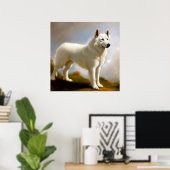 Berger Blanc Suisse Dog Poster (Thuiskantoor)