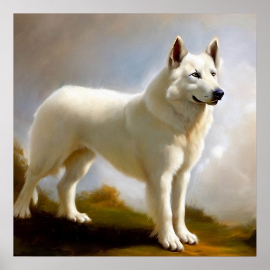 Berger Blanc Suisse Dog Poster (Voorkant)