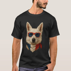 Berger Blanc Suisse Franse Patriottische Hondenban T-shirt