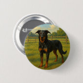 Berger de Beauce Ronde Button 5,7 Cm (Voorkant /achterkant)