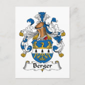 Berger Family Crest Briefkaart (Voorkant)